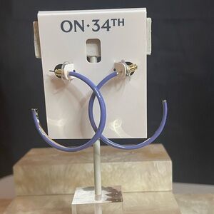 #27 - Brand New On ♦️34th Purple Enameled Earrings